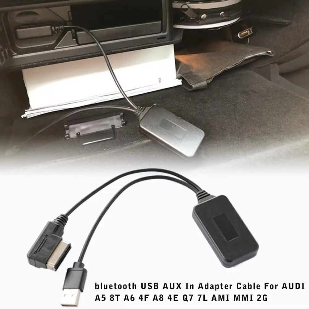 Кабель-адаптер Bluetooth AUX нового типа прибл. 12 см USB-управление зарядкой через