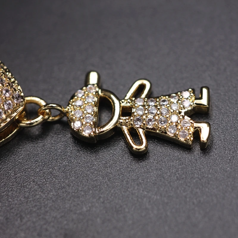 Ожерелье с кулоном в виде сердца для мальчиков и девочек цепочка золотого цвета