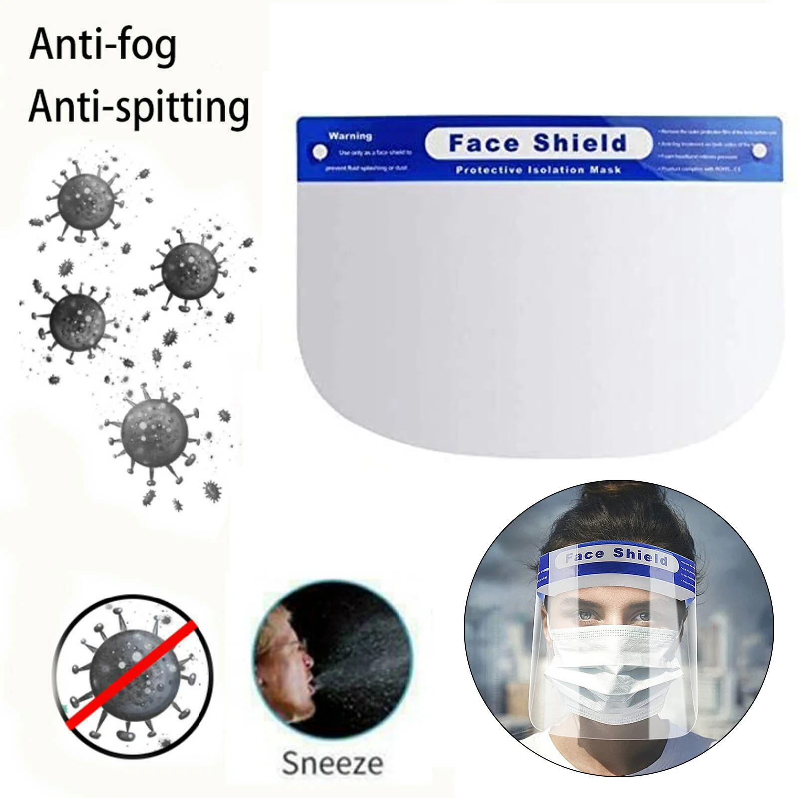 Прозрачная защитная защита для лица прозрачный откидной козырек очки глаз