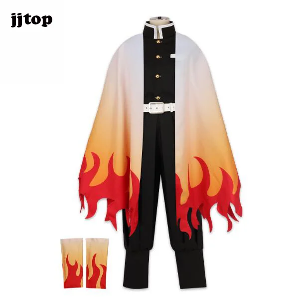 clothes set Женская одежда для костюмированной вечеринки в стиле аниме «Demon Slayer: Kimetsu no Yaiba»; костюм Rengoku Kyoujurou; костюм для косплея; одежда Rengoku Kyoujurou w - Цвет: clothes set