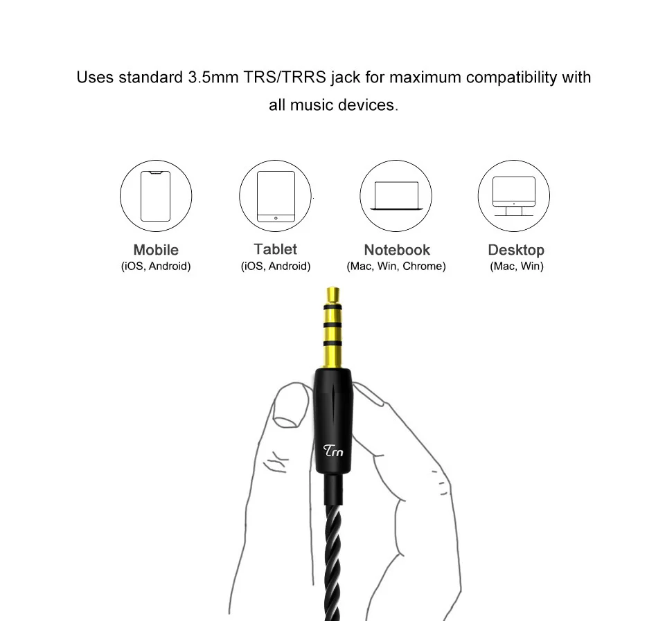 TRN V80 2DD+ 2BA гибридные наушники в ухо HIFI DJ монитор для бега спортивные наушники для TRN V80 V30 IM2 IM1 X6