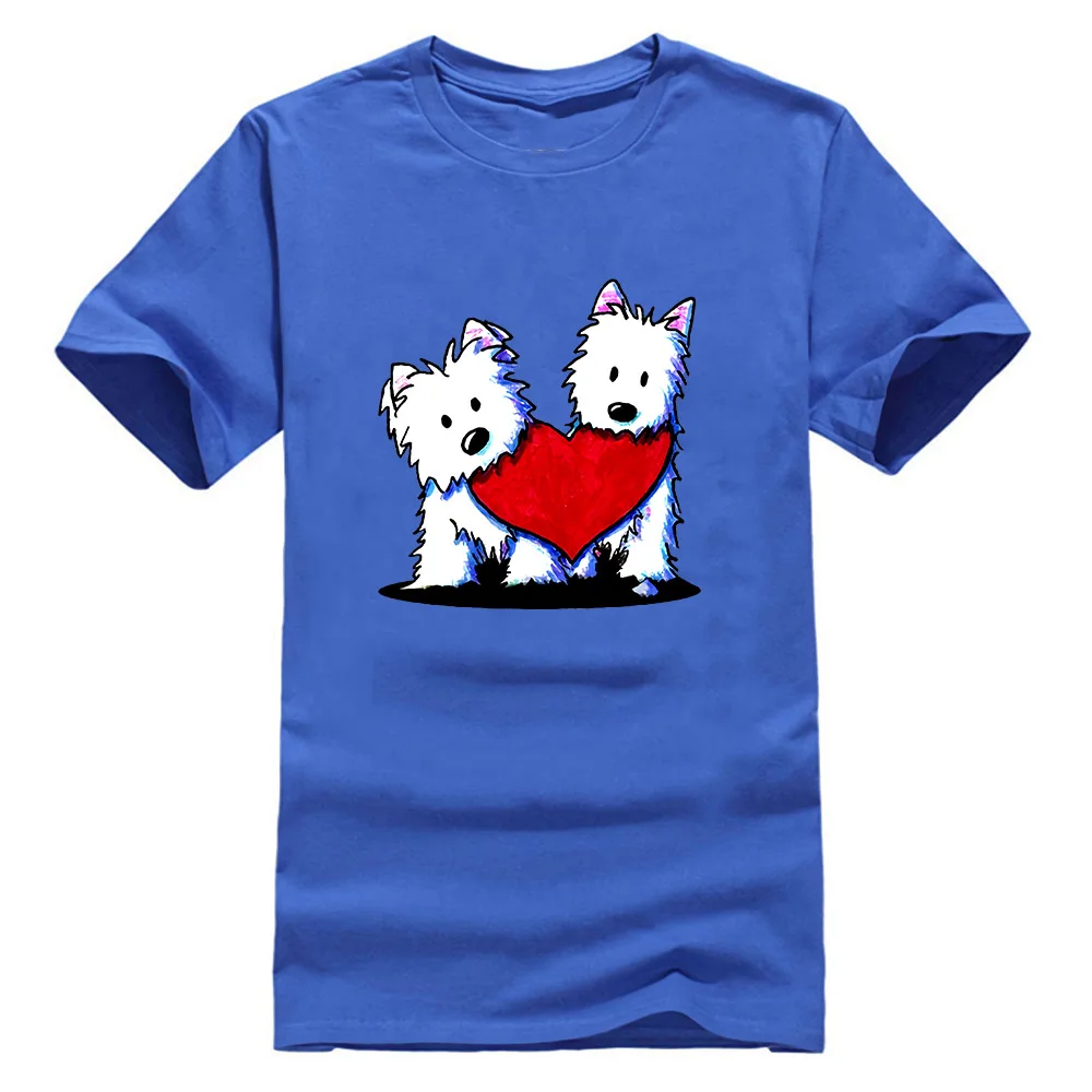 Синий Футболка с надписью «Inktastic This Girl Loves Her Westie», домашние животные, Западный Хайленд, белый терьер, одежда для улицы, футболка - Цвет: Синий
