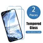 2 шт. Защитное стекло для iPhone 11 12 13 Pro X XR XS MAX, Защита экрана для iPhone 7 8 6s Plus SE 2020, закаленное стекло