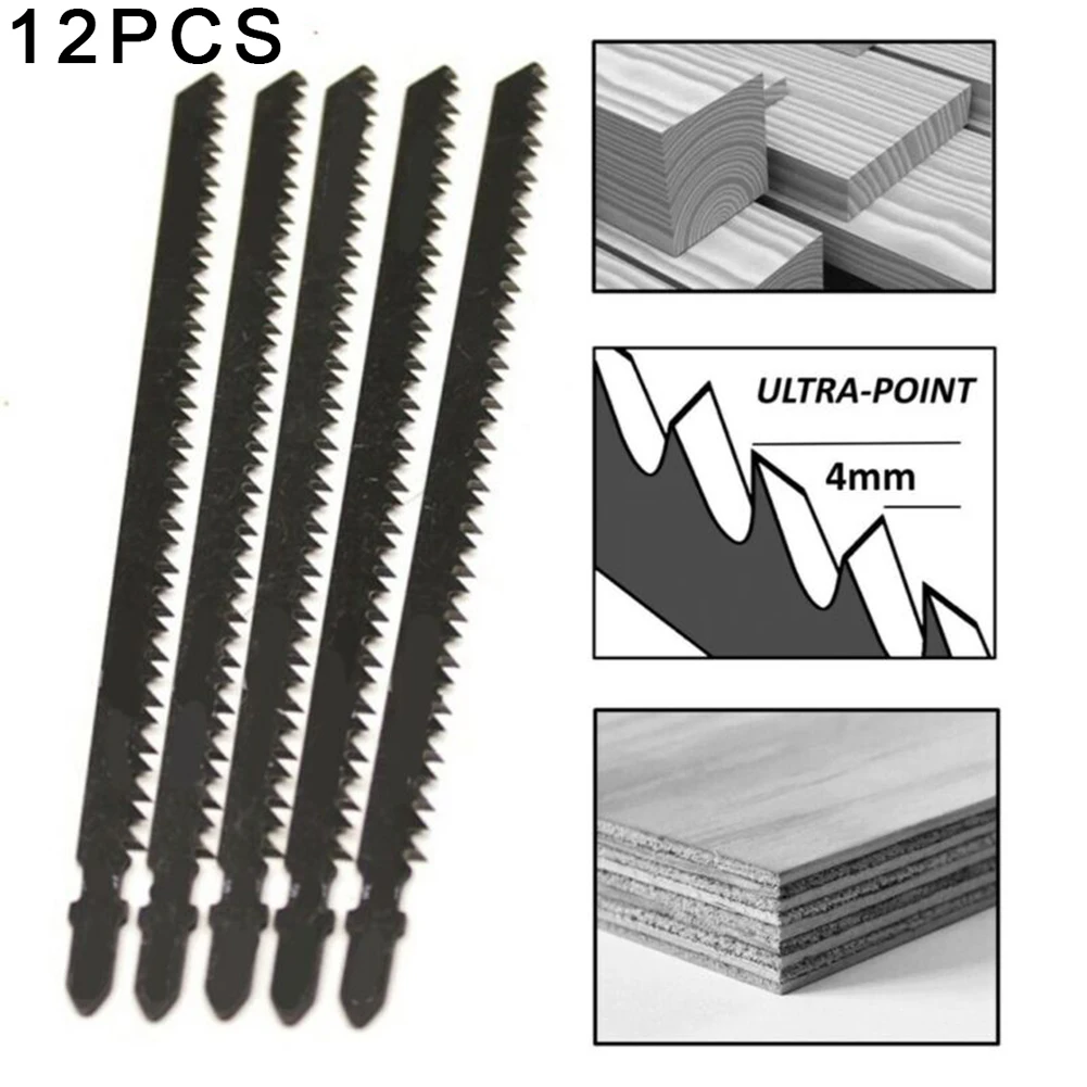 

12Pcs T744D 180mm Ultra-long Jigsaw Saw Blades Fast Cutting Set For Wood Plastic Saw Blade Jigsaw Blades High Quality