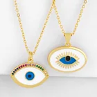 Женские ожерелья с кристаллами в виде винограда и турецких глаз, радужные ожерелья со сглаза, золотые ожерелья с кубическим цирконием, религиозные украшения