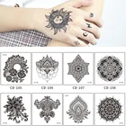 Временные татуировки, водостойкие, 5 шт.компл., цветок, роза, искусственные татуировки для рук, рук, пальцев, спины, татуировки для боди-арта для женщин и мужчин