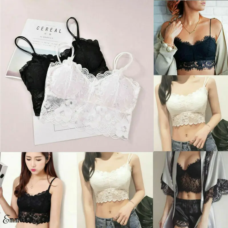 Модные повседневные женские кружевные бюстгальтеры на бретельках топы