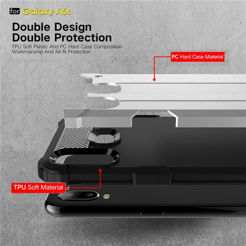 Жесткий чехол для samsung A6s A8s A9s двухслойный TPU PC полная защита телефона A8 A9 Звездный