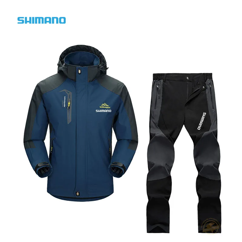 

SHIMANO Men's Autumn Winter Fishing Clothing Mountaineering Sport Windproof Outdoor Fishing Set Camping Keep Warm Fishing Suits