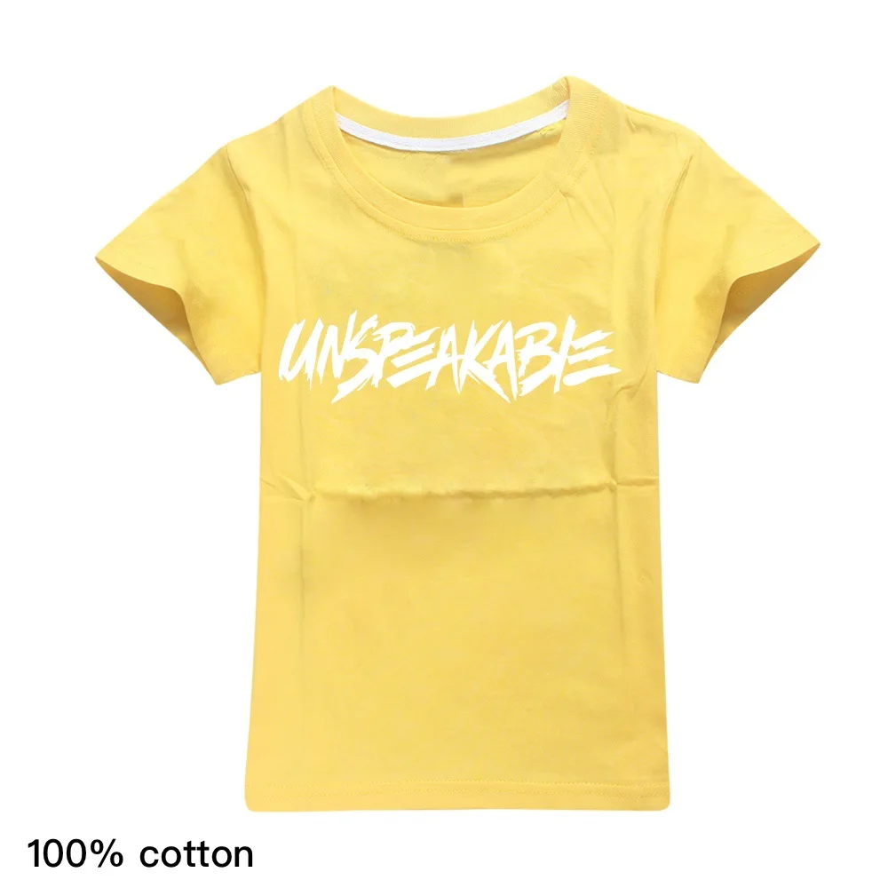 

UNSPEAKABLE A Kids Clothes Cotton Short-sleeved T-shirts Children Sweatshirt Cartoon Teenager Tops Boys Girls Clothing