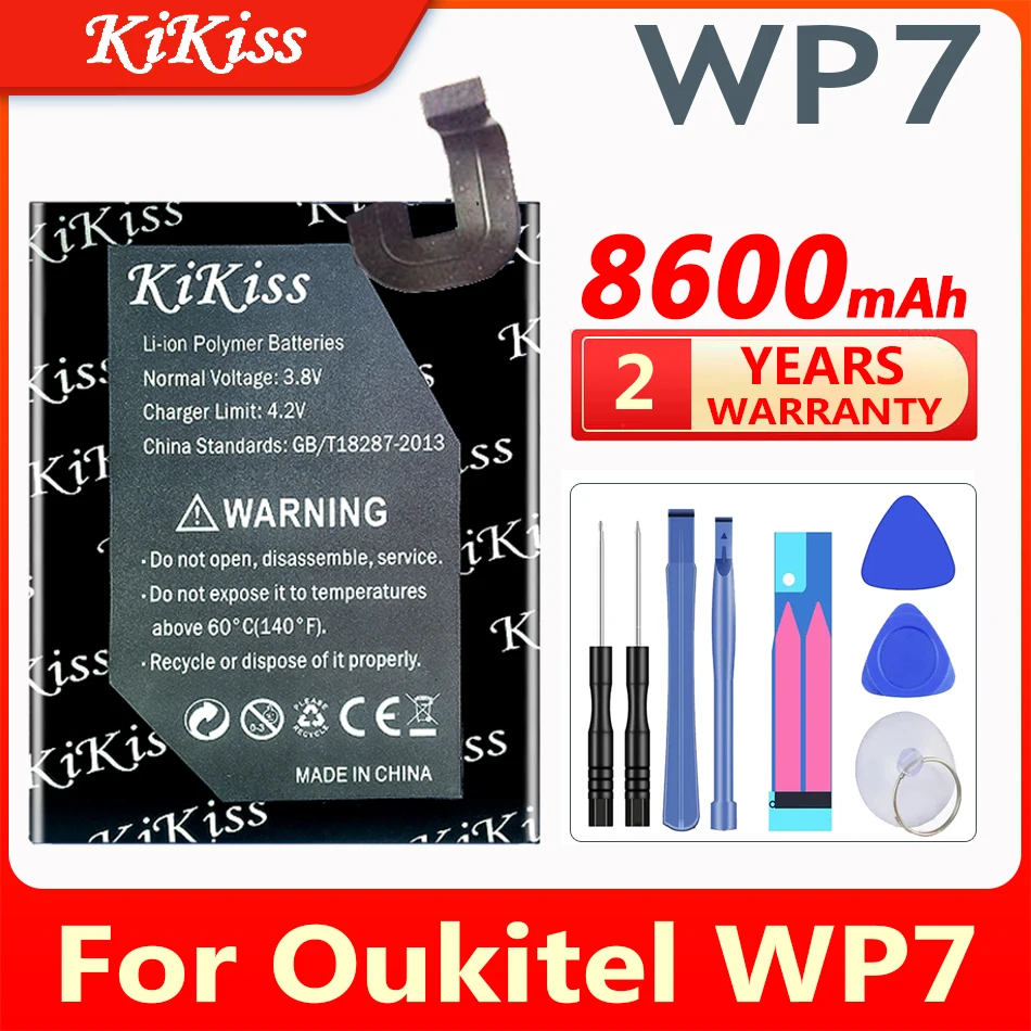 Аккумулятор KiKiss емкостью 8600 мАч для Oukitel WP7 аккумулятор большой емкости с
