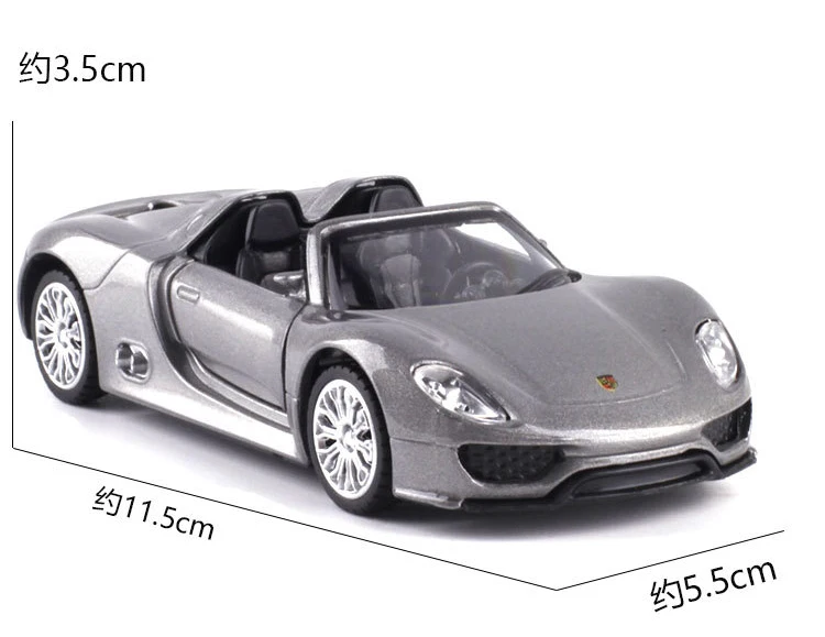 1:41 Porsche918 модель автомобиля из сплава откидная литая металлическая | Игрушки и