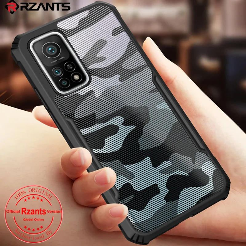 

Rzants For Xiaomi Mi 10T / 10T Pro Case Hard [Camouflage Beetle] Shockproof Slim Crystal Clear Cover funda Casing