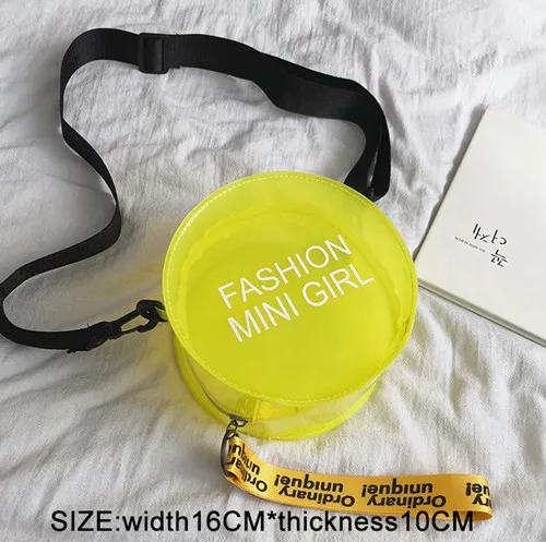 H029yellow Женский прозрачный рюкзак для детей, маленький мини-рюкзак из ПВХ, прозрачный рюкзак с буквенным принтом, Студенческая сумка через плечо - Цвет: H029yellow