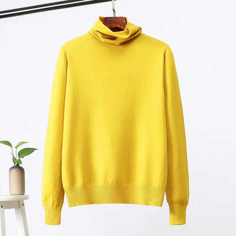 2019 Women Sweater Femme Autumn Turtleneck Long Sleeve White jumper Pullovers Tricot Pull | Женская одежда