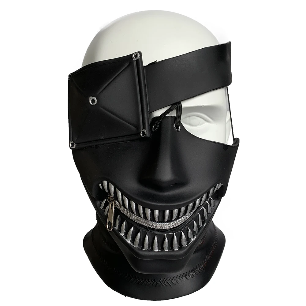 

Одежда с надписью «Tokyo Ghoul для косплея канеки кэна, маска хоррор на Хэллоуин-вечеринку, страшный страшные латекс Косплэй костюм реквизит