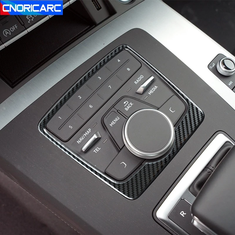 

Stainless Steel Car Styling Control Multimedia Panel Frame Cover Sticker Trim For Audi Q5 FY 2018-2020 Auto Interior Accessories