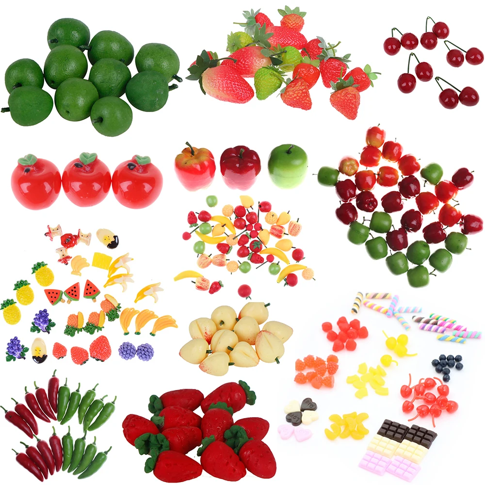 Мультистильная имитация полимерной глины миниатюрный кукольный домик фрукты