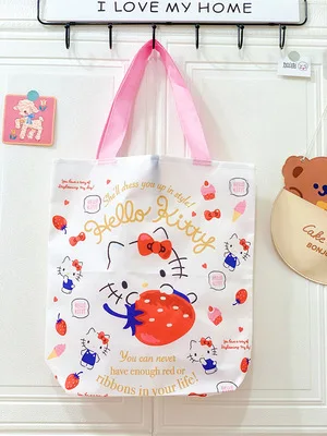 Эко-сумка Hello kitty с рисунком из мультфильма складная сумка для покупок крючком