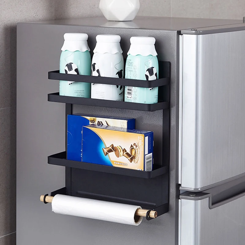 Кухонная стойка на холодильник магнитный Органайзер стойкие к коррозии стойки