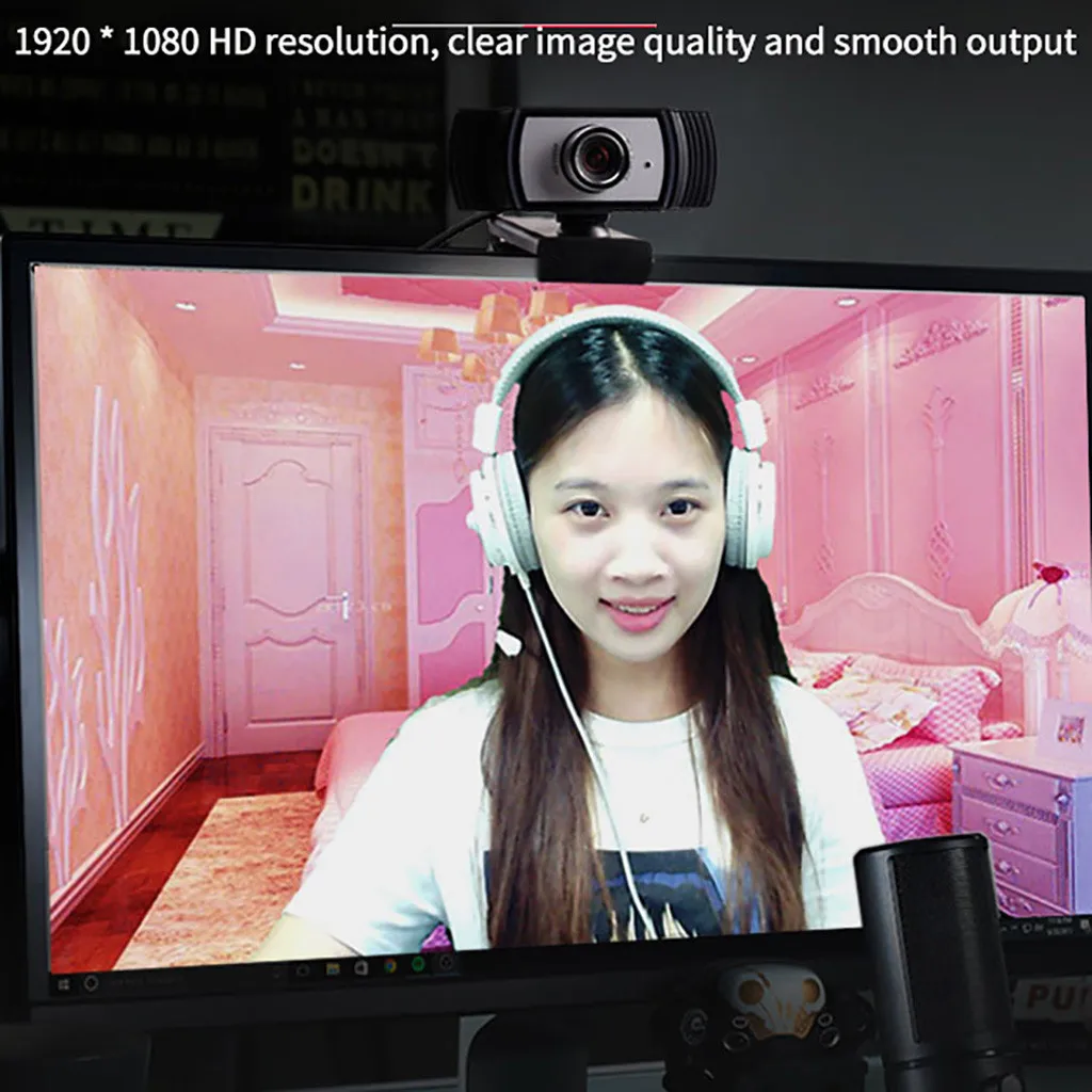 

Web Camera Full Hd 1080p Web Cam Desktop Pc Video Calling Webcam Camera With Microphone Mic