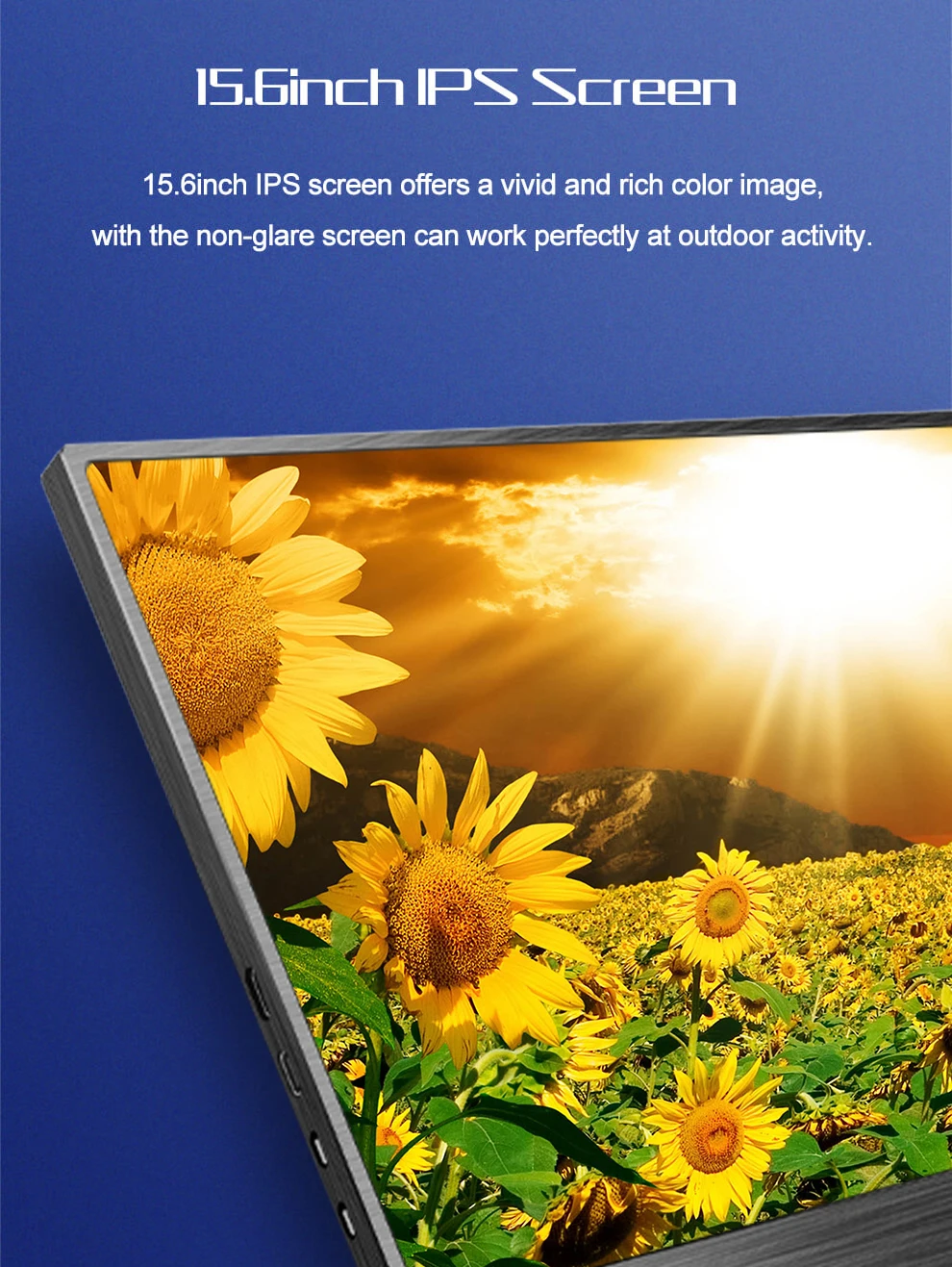 Verkauf 15,6-zoll Typ-C HDMI 1920x1080 Tragbare PC Monitor, Legierung CNC Technologie, Geeignet Für Notebook XBOX PS4 Schalter Raspberry Pi