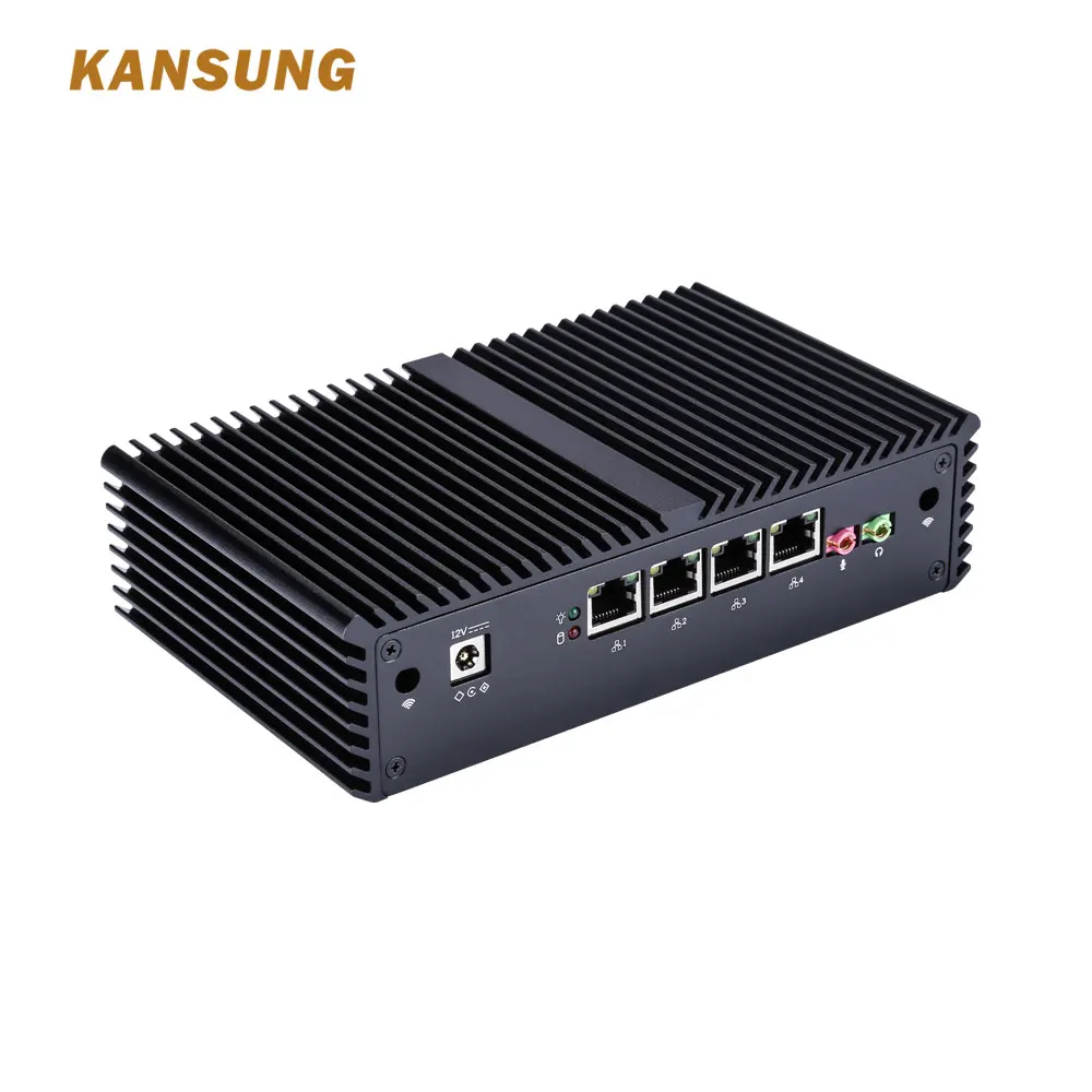 Мини-ПК Kansung Intel Core 5-го поколения I3 I5 4 Lan Серийный порт без вентилятора