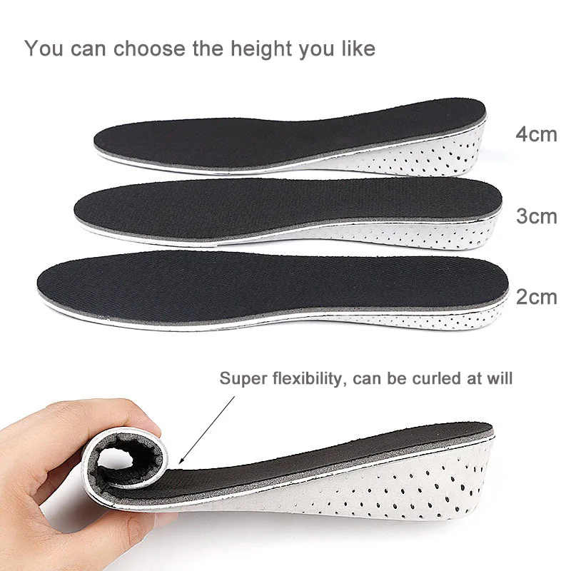 Internal heightening insoles memory foam male and female plug-in invisible heightening full pads 2-4cm are optional