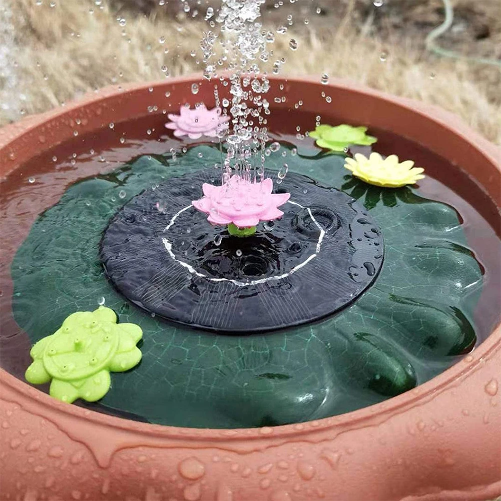 

Solar Fountain Bird Bath Fountain Solar Floating Outdoor Fountain Lotus Water Pump for Bird Bath Garden Pond Lawn Decoration