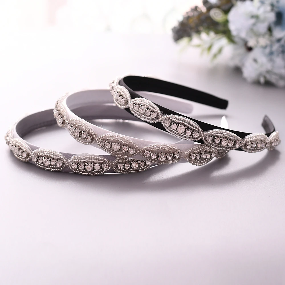 

100% Handmade Women Hair Hoop Thin Wedding Hair Accessories Bridal Headpiece Baroque Headbands Headpiece Wedding Hair Jewelry