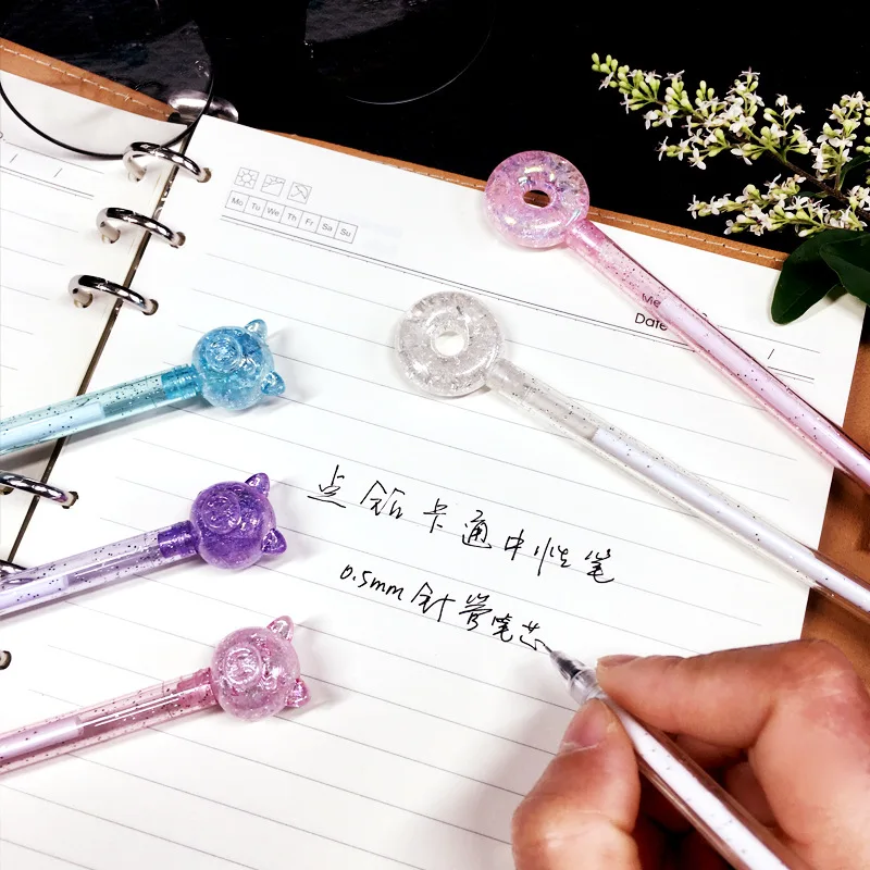 40 шт. мультяшная творческая девушка сердце ученическая Водяная ручка Милая дрель