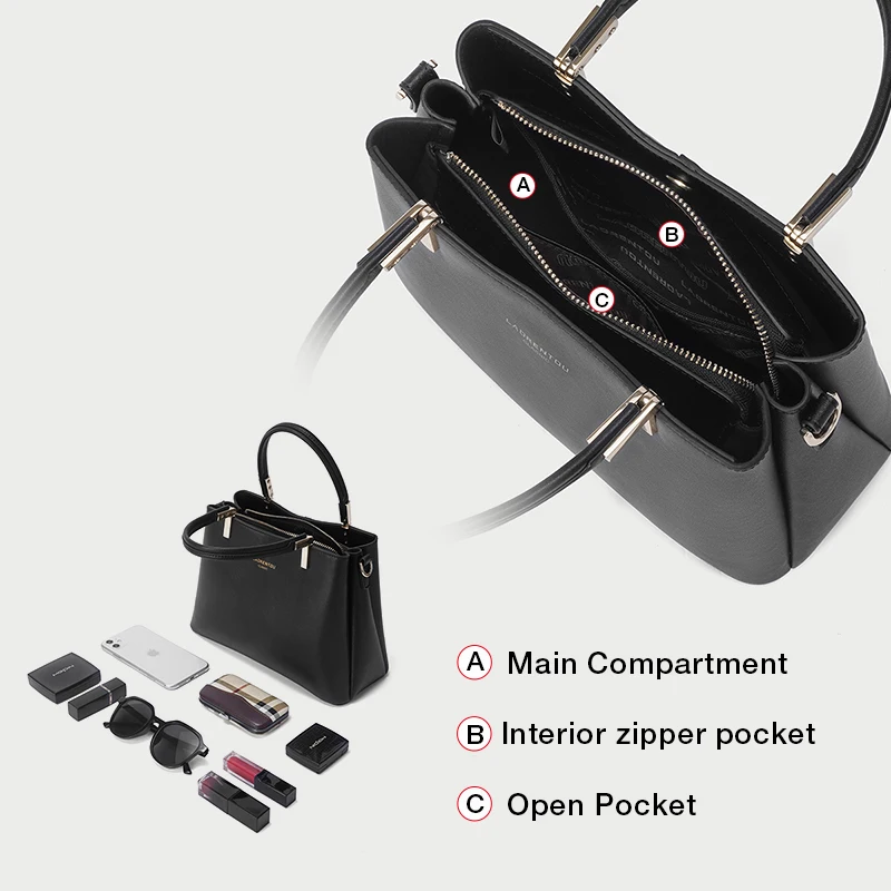 Сумка LAORENTOU женская с ручками сверху тоут через плечо роскошный саквояж на