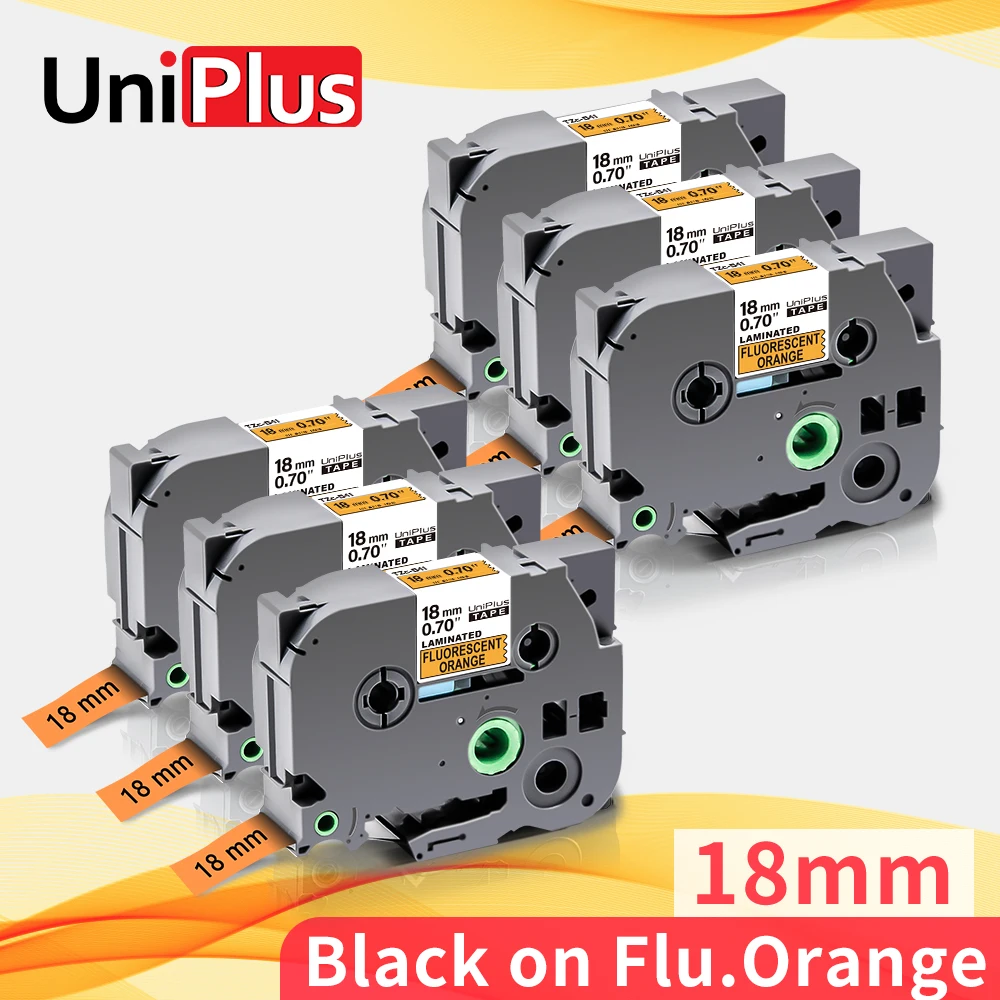UniPlus 6PK 18 мм лента флуоресцентная этикетка для замены принтера этикеток|Ленты
