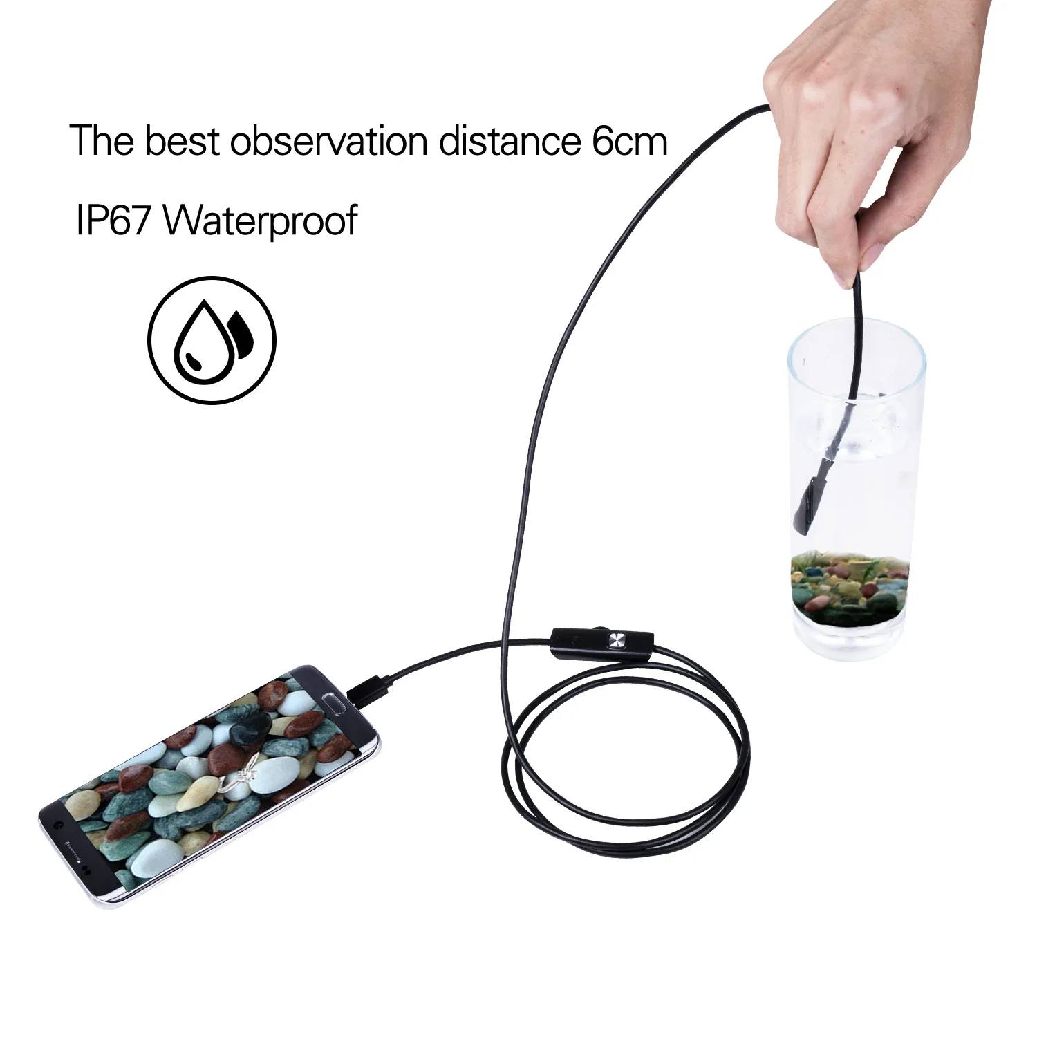 

7mm Type-c Android USB Endoscope Camera Hard Cable PC Android Phone Endoscope Pipe Type C Endoscope Inspection Mini Camera