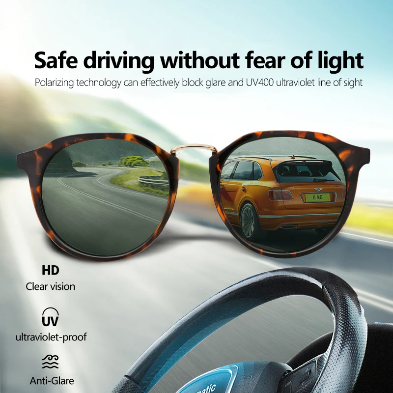 ZENOTTIC Ultralight Polarized Sunglasses Men Women Vintage Round UV400 Driving Shades Female Coating Sun Glasses Gafas De Sol