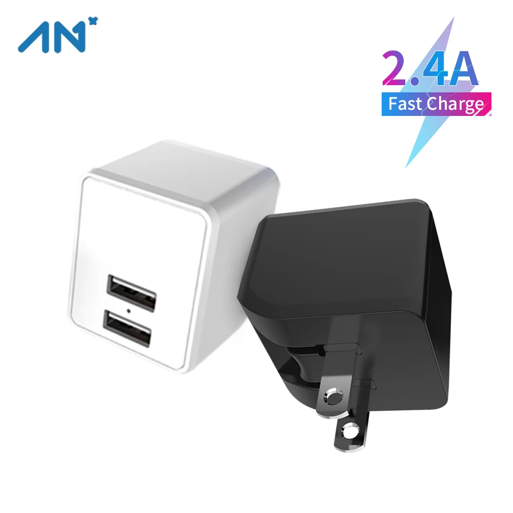 AN + зарядное устройство с двумя портами USB для быстрой зарядки путешествий