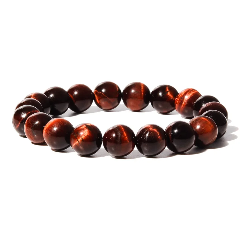 

Natural 6 / 8 / 10 mm Red Tiger Eye Bracelet men's and women's fashion energy Charm Bracelet Jewelry Gift