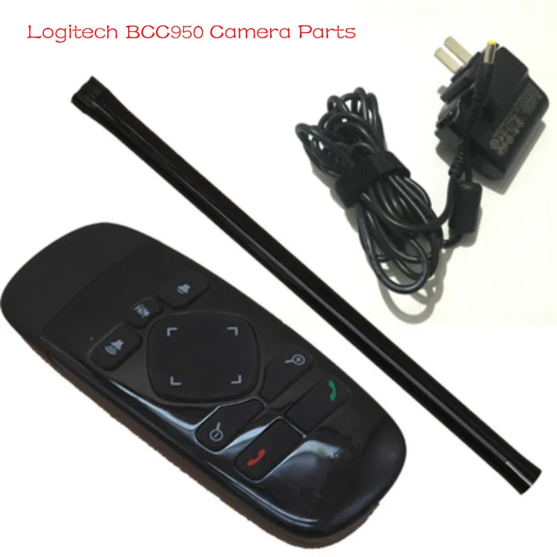 Пульт ДУ для камеры logitech BCC950(б/у), шнур питания, полюс для камеры, usb-кабель