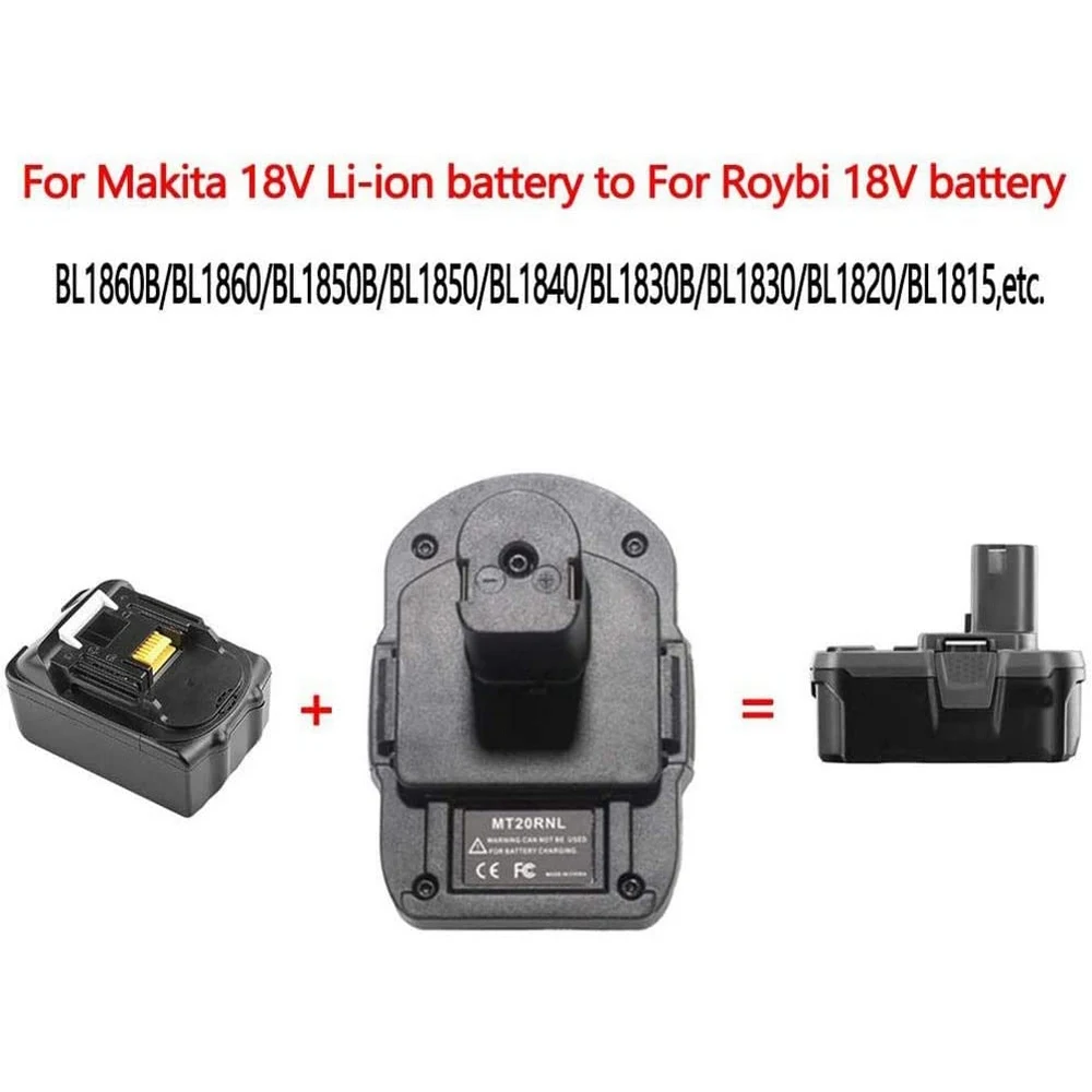 

MT20RNL Battery Convertor Adapter for Replace Makita Battery /RYOBI 18V Li-Ion System Power Tools Accessories Cordless Tools