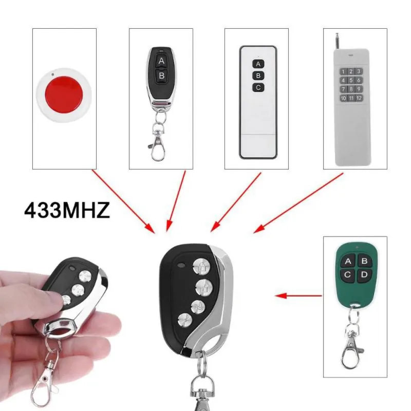 Лидер продаж 433 МГц копия рандомный брелок ворота с роликовым затвором/гаражная