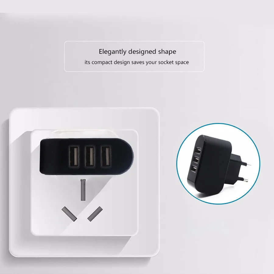 Несколько 3 портов светящееся зарядное устройство настенное USB зарядное устройство EU US штепсельный адаптер зарядное устройство для телефона для iPhone 11 pro max carregador portatil