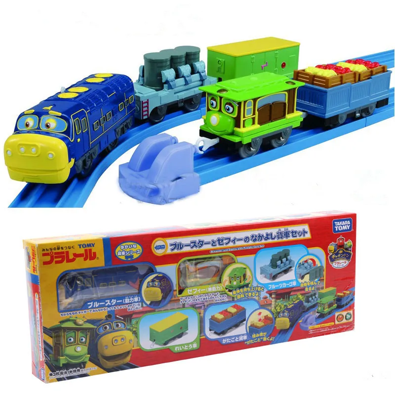 Takara Tomy plaarail Chuggington Brewster и Zephie с грузовыми автомобилями моторизованный