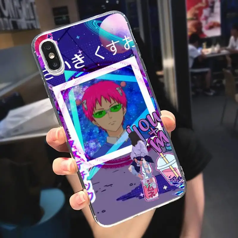 

The Disastrous Life of Saiki K Saiki Kusuo Phone Case Transparent for iPhone 6 7 8 11 12 s mini pro X XS XR MAX Plus