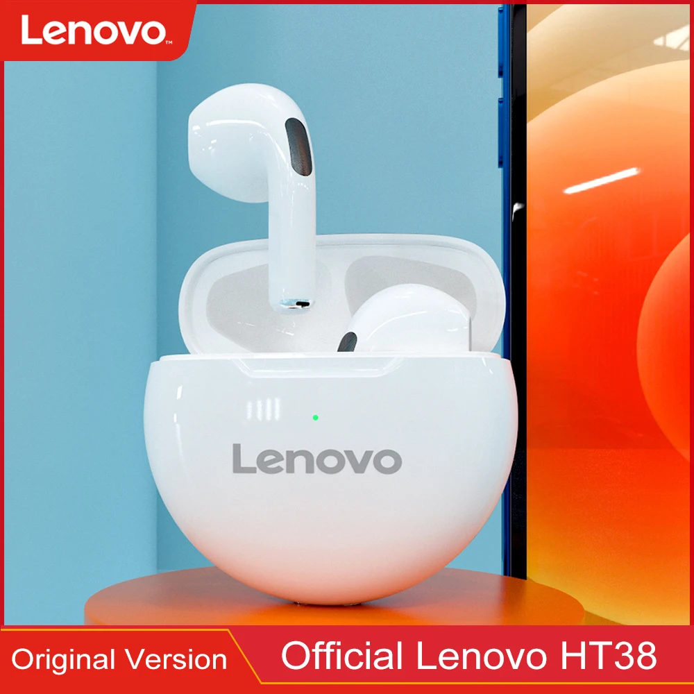 

Наушники-вкладыши Lenovon HT38, TWS, Bluetooth, с микрофоном
