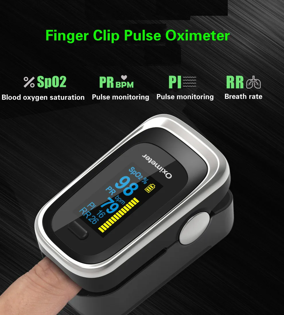 Пульсоксиметр на кончик пальца с OLED-дисплеем прибор для измерения уровня