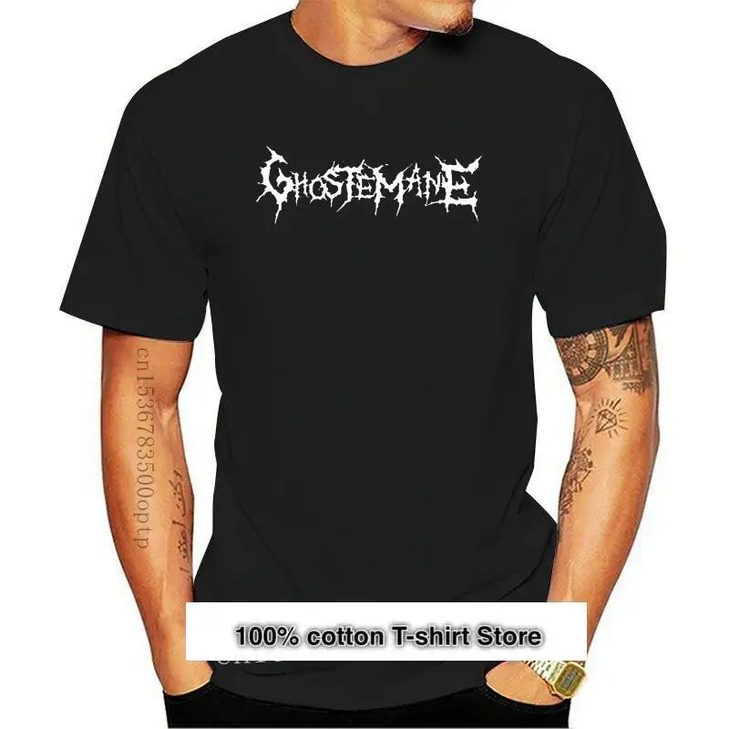 

Camiseta de manga corta para hombre, camisa divertida de cuello redondo, ghosting, color negro, en línea, nueva tienda