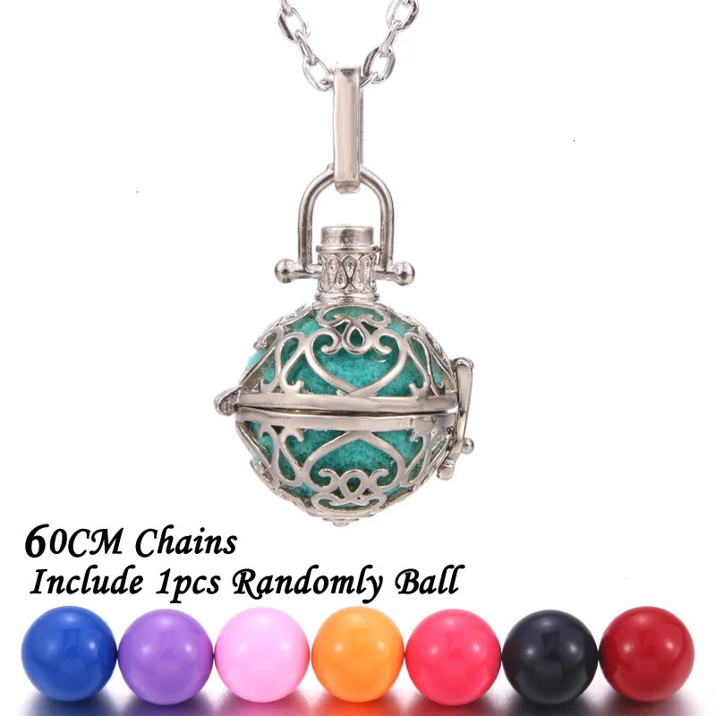 New Aromatherapy lockets Vintage silver Perfume Diffuser necklaces Aroma Essential Oils Pendant Necklace Pregnant woman necklace