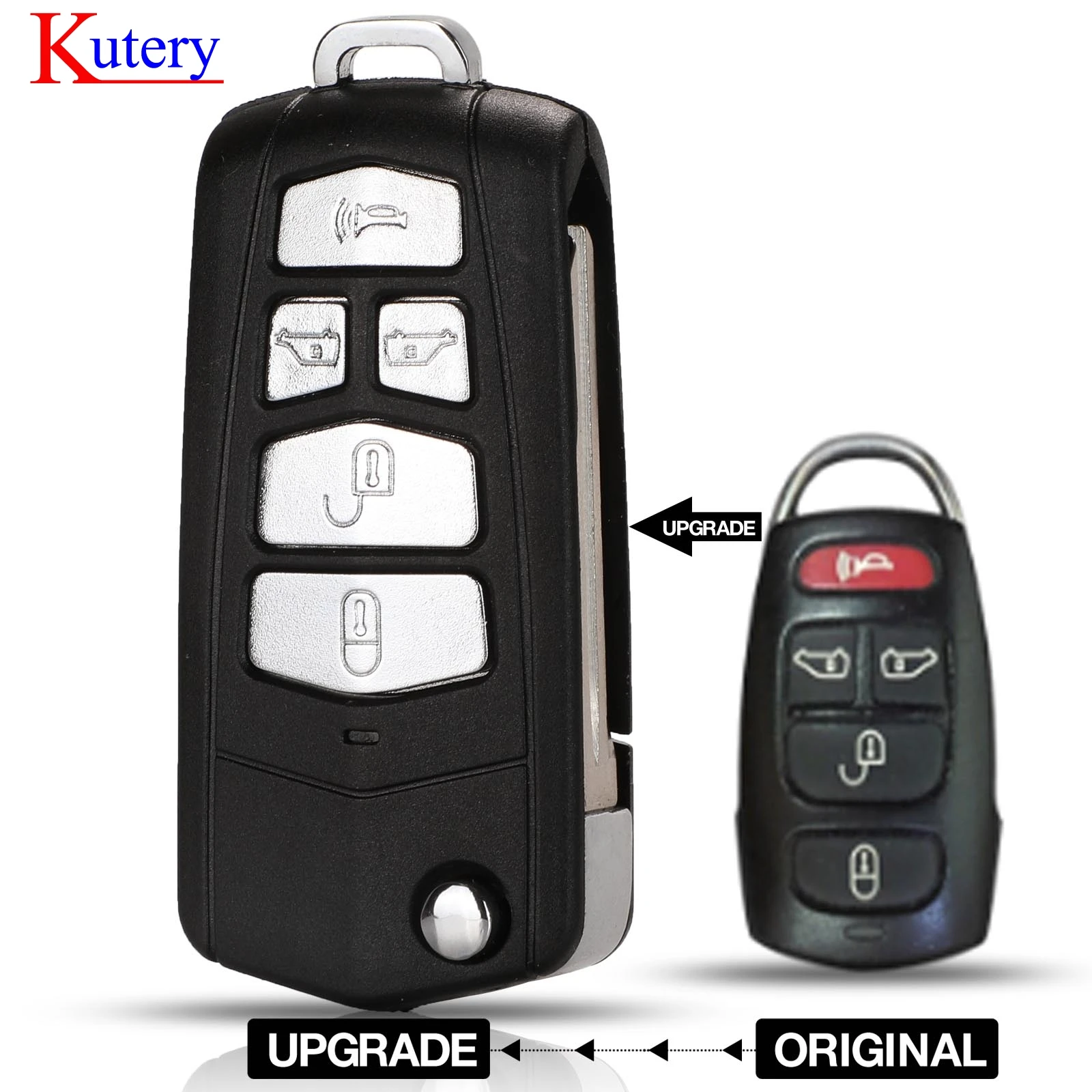 Kutery модифицированный раскладной чехол для ключей Hyundai Entourage Fit KIA Sedona Upgrade Remote 5