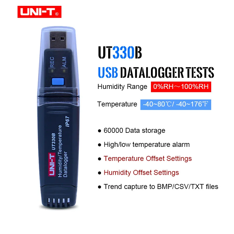 UNI T USB регистратор данных UT330A UT330B UT330C 60000 большой ящик для хранения Ёмкость