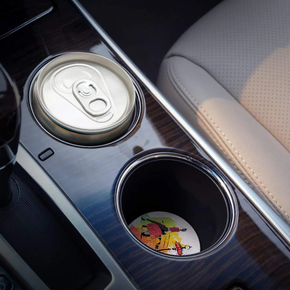 Модная девушка иллюстрация автомобиль пить Coaster стол салфетки креативные